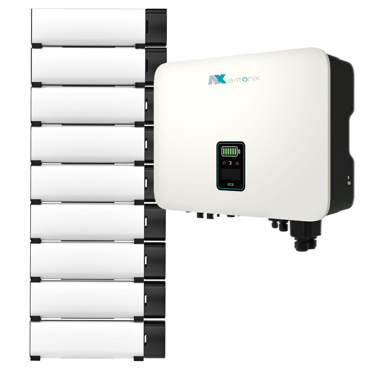 a-TroniX Hybridpower 12kW Hybrid Wechselrichter mit 18,4kWh Solarspeicher-Set