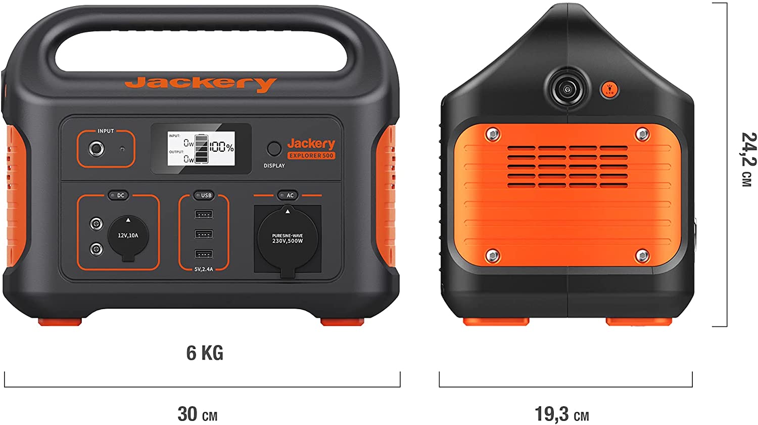 Jackery Explorer 500 518Wh Portable Powerstation mit Tasche