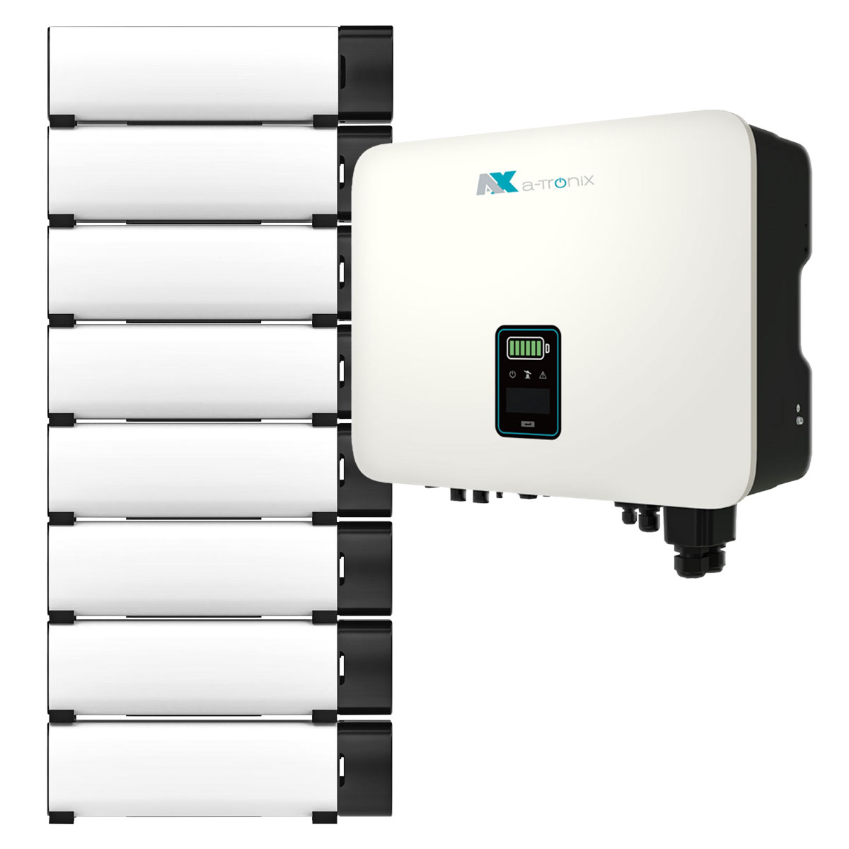 a-TroniX Hybridpower 3,6kW Hybrid Wechselrichter mit 16,1kWh Solarspeicher-Set