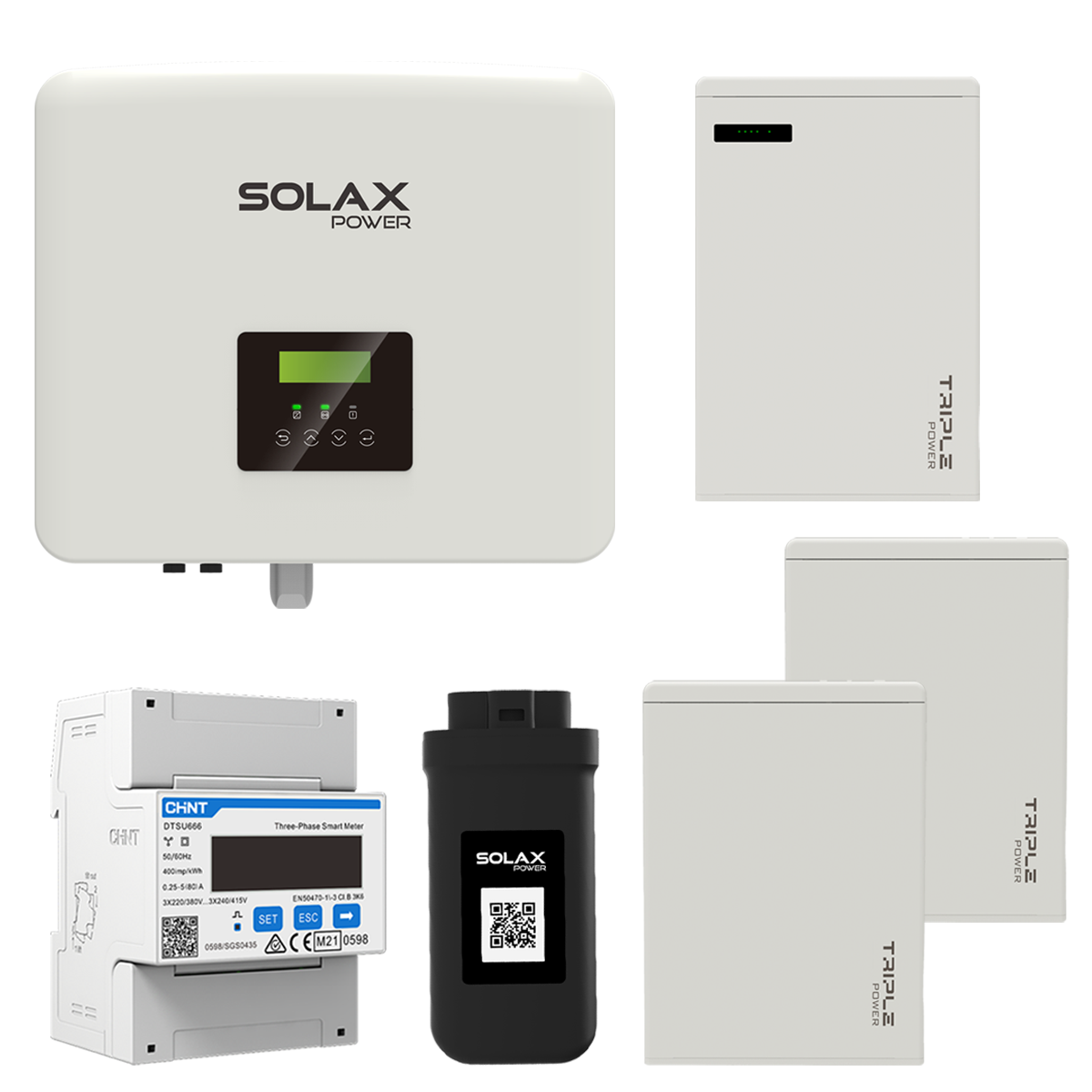 SolaX X1 G4 3,7kW Hybridwechselrichter mit 17,3kWh T58 Solarspeicher-Set